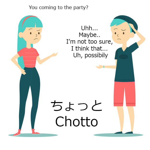 Chotto - saying no to an invitation in Japanese
